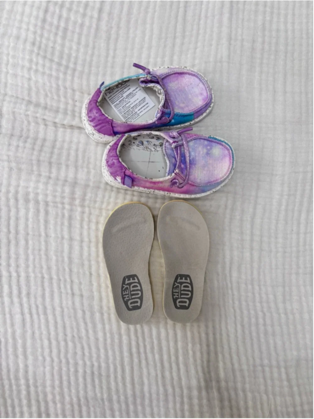 Toddler Wendy Unicorn Dreamer Hey Dude Sneakers Purple Blue Tie-Dye US 5